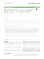 Rheumatology training experience across Europe: analysis of core competences