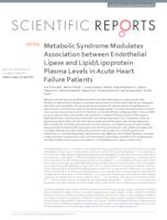 Metabolic syndrome modulates association between endothelial lipase and lipid/lipoprotein plasma levels in acute heart failure patients