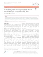 Giant low-grade primary myofibroblastic sarcoma of the posterior chest wall