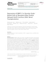 Expression of BMP-2 in vascular endothelial cells of recipient may predict delayed graft function after renal transplantation