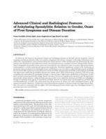 Advanced clinical and radiological features of ankylosing spondylitis: relation to gender, onset of first symptoms and disease duration 