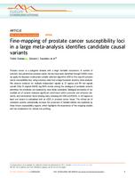 Fine-mapping of prostate cancer susceptibility loci in a large meta-analysis identifies candidate causal variants