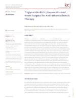 Triglyceride-rich lipoproteins and novel targets for anti-atherosclerotic therapy