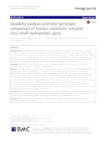 Variability analysis and inter-genotype comparison of human respiratory syncytial virus small hydrophobic gene