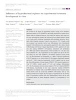 Influence of hyperthermal regimes on experimental teratoma development in vitro