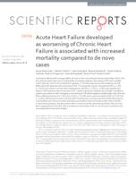 Acute heart failure developed as worsening of chronic heart failure is associated with increased mortality compared to de novo cases