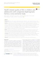 Health-related quality of life in children and adolescents with congenital diaphragmatic hernia: a cross-sectional study