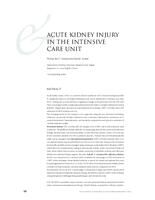 Acute kidney injury in the intensive care unit