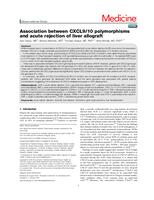 Association between CXCL9/10 polymorphisms and acute rejection of liver allograft