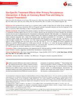 Sex‐specific treatment effects after primary percutaneous intervention: a study on coronary blood flow and delay to hospital presentation