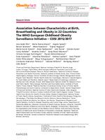 Association between characteristics at birth, breastfeeding and obesity in 22 countries: the WHO European Childhood Obesity Surveillance Initiative – COSI 2015/2017