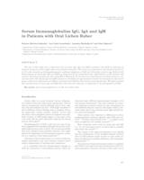 Serum immunoglobulins IgG, IgA and IgM in patients with oral lichen ruber