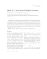 Family as a factor in cerebral palsy prevention