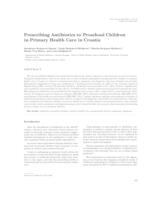 Prescribing antibiotics to preschool children in primary health care in Croatia