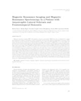 Magnetic resonance imaging and magnetic resonance spectroscopy in a patient with amyotrophic lateral sclerosis and frontotemporal dementia