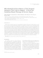 Microbiological surveillance of the surgical intensive care unit in Zagreb: a pivot for guideline-based therapy of severe sepsis