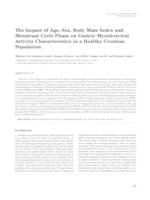 The impact of age, sex, body mass index and menstrual cycle phase on gastric myoelectrical activity characteristics in a healthy Croatian population