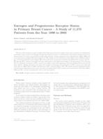 Estrogen and progesterone receptor status in primary breast cancer: a study of 11,273 patients from the year 1990 to 2002