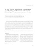 In vitro effect of subinhibitory concentrations of ceftazidime and meropenem on the serum sensitivity of Pseudomonas aeruginosa strains