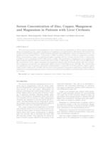 Serum concentration of zinc, copper, manganese and magnesium in patients with liver cirrhosis