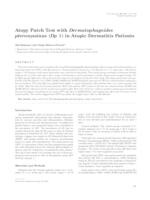 Atopy patch test with Dermatophagoides pteronyssinus (Dp 1) in atopic dermatitis patients