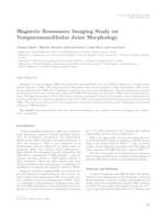 Magnetic resonance imaging study on temporomandibular joint morphology 