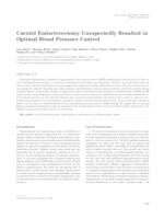 Carotid endarterectomy unexpectedly resulted in optimal blood pressure control 