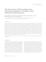 The occurrence of hemorrhagic fever with renal syndrome in southern parts of Bosnia and Herzegovina 