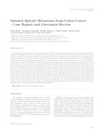 Isolated splenic metastasis from colon cancer: case report and literature review 