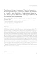 Multimodal image analysis of chronic leukemic lymphoproliferative disorders and the hypothesis of "single" and "multiple" programmed stops in the development of typical and atypical forms of leukemias and lymphomas 