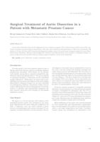 Surgical treatment of aortic dissection in a patient with metastatic prostate cancer 