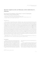 Serum lipid levels in patients with Alzheimer’s disease 