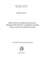 Ekvivalent: Mikrocistični adneksalni karcinom – dijagnostički kriteriji i terapijske metode: prikaz slučaja i pregled literature