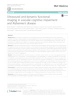 Ultrasound and dynamic functional imaging in vascular cognitive impairment and Alzheimer's disease