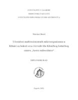 Učestalost multirezistentnih mikroorganizama u Klinici za bolesti srca i krvnih žila KBC "Sestre milosrdnice"