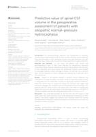 Predictive value of spinal CSF volume in the preoperative assessment of patients with idiopathic normal-pressure hydrocephalus