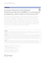 European Network for ICU-Related Respiratory Infections (ENIRRIs): a multinational, prospective, cohort study of nosocomial LRTI
