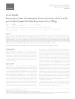 Reconstruction of extensive thoracolumbar defect with perforator-based double Keystone Island flap