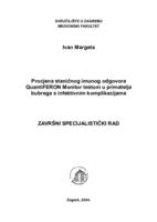 prikaz prve stranice dokumenta Procjena staničnog imunog odgovora QuantiFERON Monitor testom u primatelja bubrega s infektivnim komplikacijama