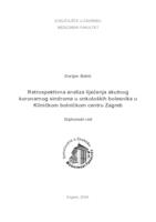 prikaz prve stranice dokumenta Retrospektivna analiza liječenja akutnog koronarnog sindroma u onkoloških bolesnika u Kliničkom bolničkom centru Zagreb