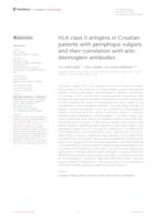 prikaz prve stranice dokumenta HLA class II antigens in Croatian patients with pemphigus vulgaris and their correlation with anti-desmoglein antibodies