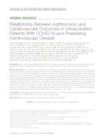 prikaz prve stranice dokumenta Relationship Between Azithromycin and Cardiovascular Outcomes in Unvaccinated Patients With COVID‐19 and Preexisting Cardiovascular Disease