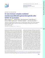 prikaz prve stranice dokumenta De novo immune complex-mediated membranoproliferative glomerulonephritis after COVID-19 vaccination