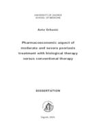 prikaz prve stranice dokumenta Pharmacoeconomic aspect of moderate and severe psoriasis treatment with biological therapy versus conventional therapy