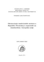 prikaz prve stranice dokumenta Obrazovanje medicinskih sestara u Republici Hrvatskoj u usporedbi sa standardima Europske unije