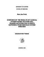 prikaz prve stranice dokumenta Overview of the results of clinical studies based on stem cell transplantation for patients suffering from nervous system diseases