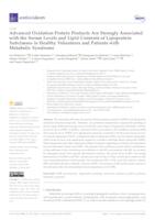 prikaz prve stranice dokumenta Advanced Oxidation Protein Products Are Strongly Associated with the Serum Levels and Lipid Contents of Lipoprotein Subclasses in Healthy Volunteers and Patients with Metabolic Syndrome