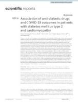 prikaz prve stranice dokumenta Association of anti-diabetic drugs and COVID-19 outcomes in patients with diabetes mellitus type 2 and cardiomyopathy