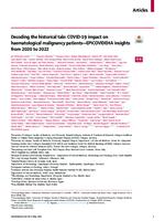 prikaz prve stranice dokumenta Decoding the historical tale: COVID-19 impact on haematological malignancy patients - EPICOVIDEHA insights from 2020 to 2022