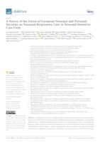 prikaz prve stranice dokumenta A Survey of the Union of European Neonatal and Perinatal Societies on Neonatal Respiratory Care in Neonatal Intensive Care Units